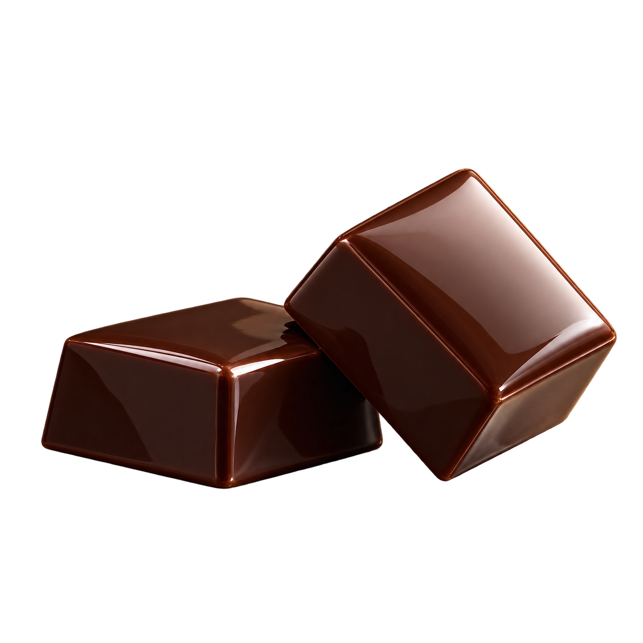 素材例：艶のある角形チョコレート